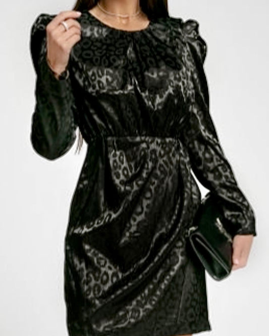 Black Leopard Dress